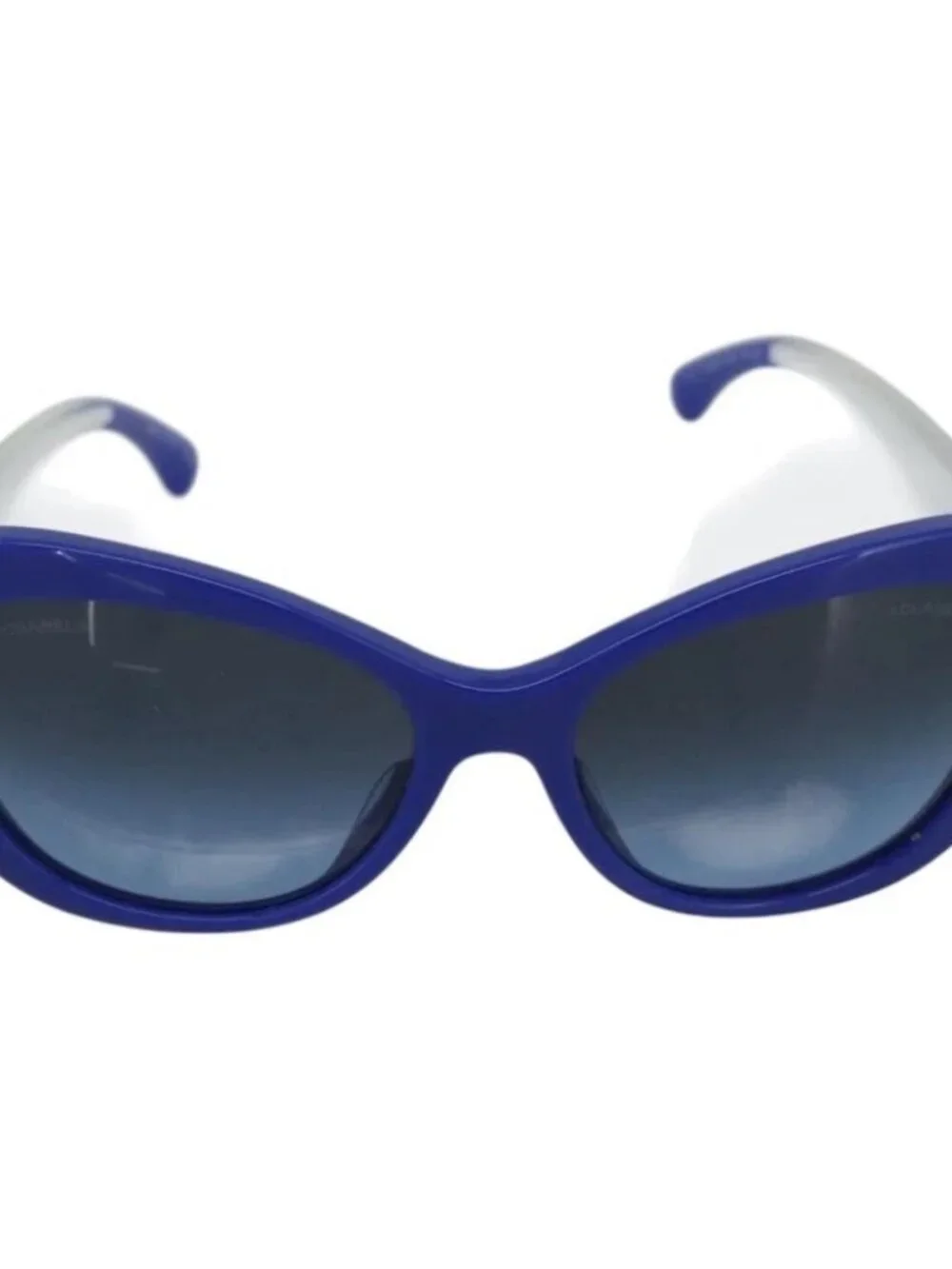 CHANEL Sunglasses Plastic Blue CC Auth BA13654